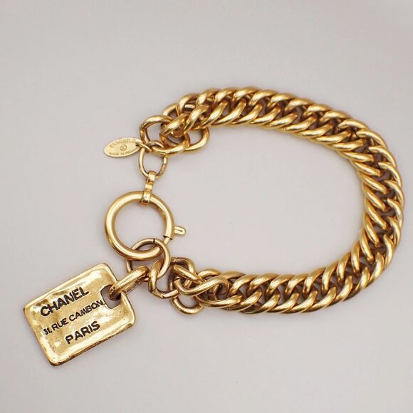 CHANEL CC Logo 31 Rui Cambon Chain Bracelet Bangle GHW France Vintage 79RL356 - Picture 1 of 14